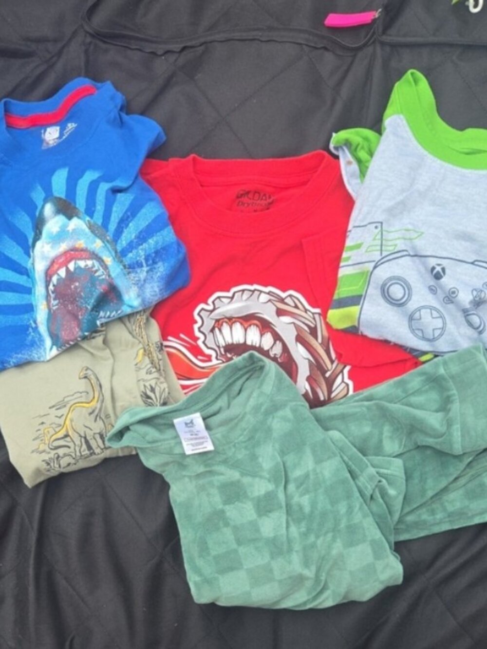 Lot of Boys Clothes Tees and Pajamas